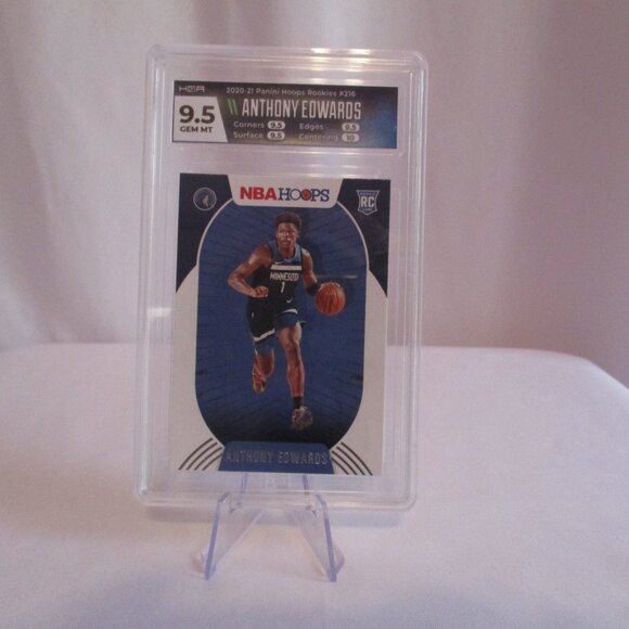 2020-21 Panini Hoops Rookies Anthony Edwards HGA 9.5 - Picture 5 of 6